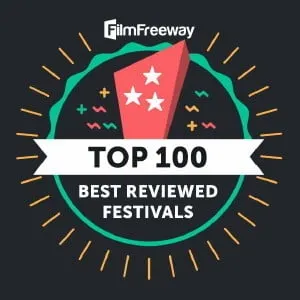 FilmFreeway Top 100 Best Reviewed Festivals badge