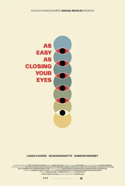 Poster for AS EASY AS CLOSING YOUR EYES, directed by Parker Croft, AFIN 2024