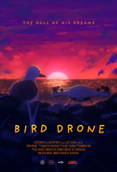 Poster for BIRD DRONE, directed by Radheya Jang Jegatheva, AFIN 2024