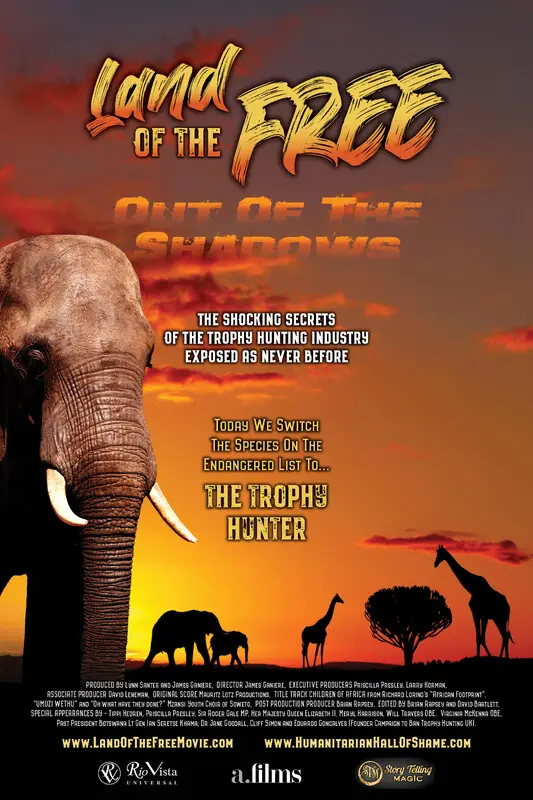 Poster for LAND OF THE FREE: OUT OF THE SHADOWS, directed by James Ganiere, AFIN 2024