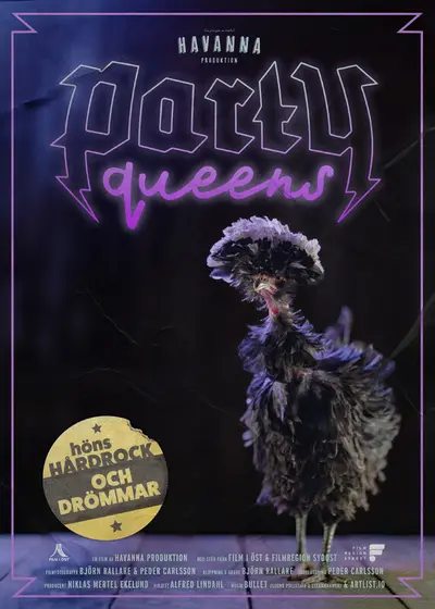 Poster for PARTY QUEENS, directed by Björn Rallare, Niklas Mertel Ekelund, Peder Carlsson, AFIN 2024