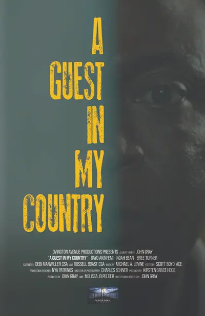 Poster for A GUEST IN MY COUNTRY, directed by John Gray, AFIN 2025