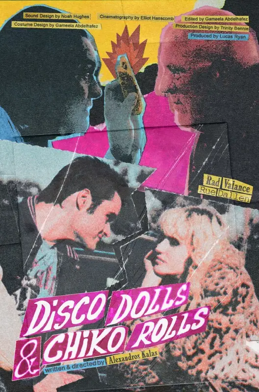 Poster for DISCO DOLLS AND CHIKO ROLLS, directed by Alexandros Kalas, AFIN 2025