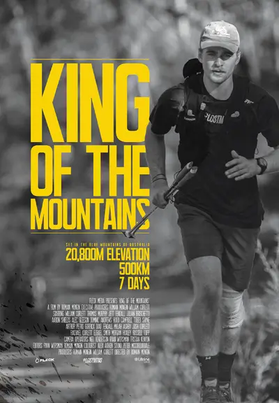 Poster for KING OF THE MOUNTAINS, directed by Romain Mongin, AFIN 2025