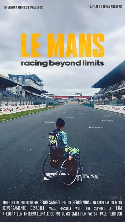 Poster for LE MANS, directed by Elena Rosberg, AFIN 2025
