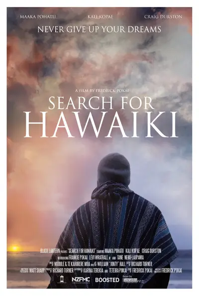 Poster for SEARCH FOR HAWAIKI, directed by Fredrick Jozef Hoani Teteira Pokai, AFIN 2025
