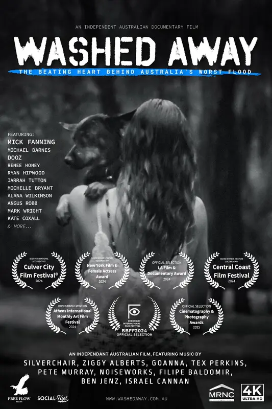 Poster for WASHED AWAY, directed by Terry William Webster, Stuart Mckay, AFIN 2025